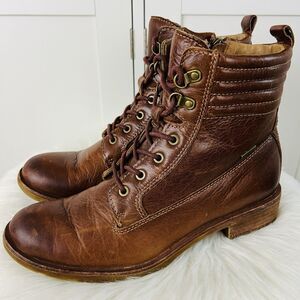 Sofft Chestnut Leather Lace-Up Booties